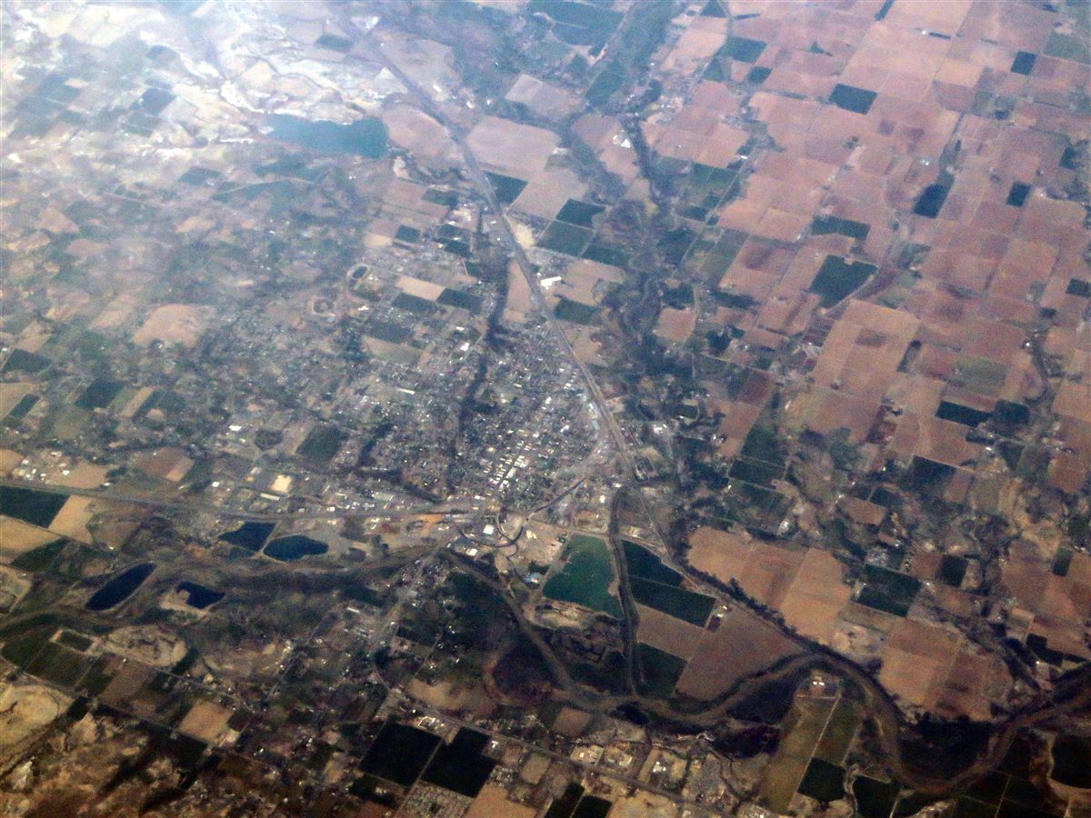 Delta, Colorado aerial view
